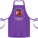 The Power of a Virgo Woman Star Sign Cotton Apron 100% Organic Purple