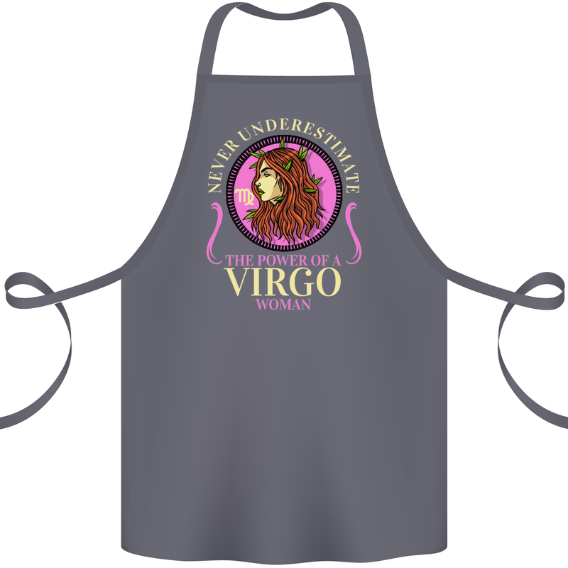 The Power of a Virgo Woman Star Sign Cotton Apron 100% Organic Steel