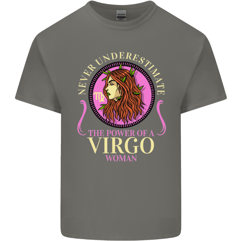 The Power of a Virgo Woman Star Sign Kids T-Shirt Childrens Charcoal