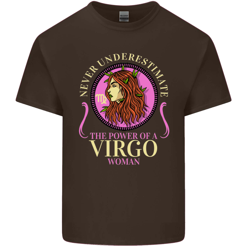 The Power of a Virgo Woman Star Sign Kids T-Shirt Childrens Chocolate
