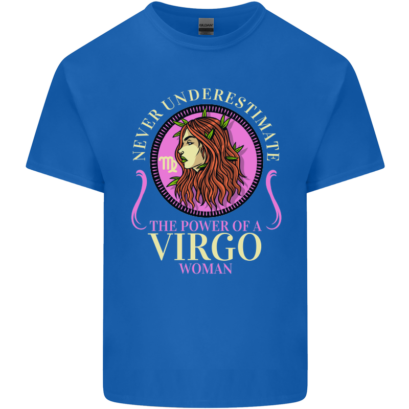 The Power of a Virgo Woman Star Sign Kids T-Shirt Childrens Royal Blue