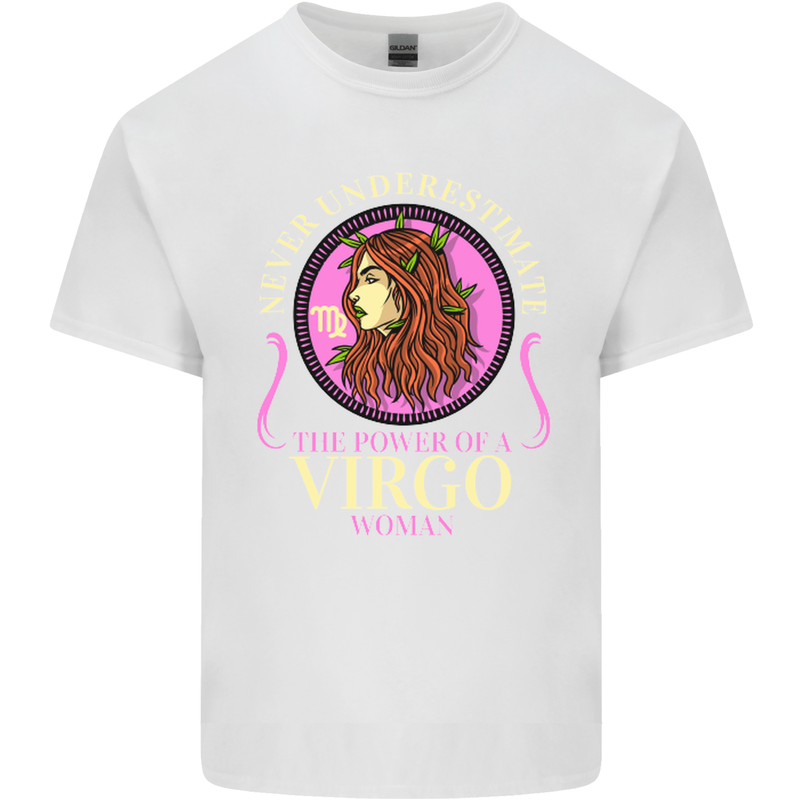 The Power of a Virgo Woman Star Sign Kids T-Shirt Childrens White