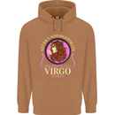 The Power of a Virgo Woman Star Sign Mens 80% Cotton Hoodie Caramel Latte
