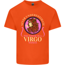 The Power of a Virgo Woman Star Sign Mens Cotton T-Shirt Tee Top Orange