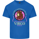 The Power of a Virgo Woman Star Sign Mens Cotton T-Shirt Tee Top Royal Blue
