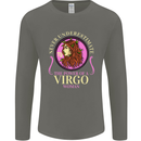 The Power of a Virgo Woman Star Sign Mens Long Sleeve T-Shirt Charcoal