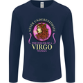 The Power of a Virgo Woman Star Sign Mens Long Sleeve T-Shirt Navy Blue