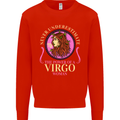The Power of a Virgo Woman Star Sign Mens Sweatshirt Jumper Bright Red
