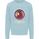 The Power of a Virgo Woman Star Sign Mens Sweatshirt Jumper Light Blue