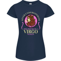 The Power of a Virgo Woman Star Sign Womens Petite Cut T-Shirt Navy Blue