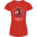 The Power of a Virgo Woman Star Sign Womens Petite Cut T-Shirt Red