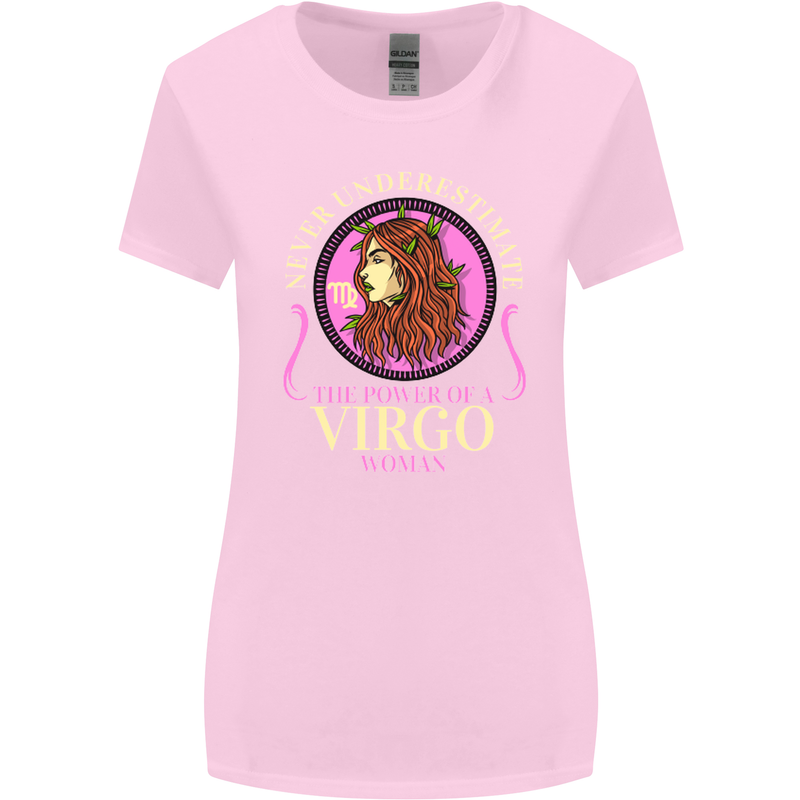 The Power of a Virgo Woman Star Sign Womens Wider Cut T-Shirt Light Pink