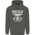 The Rocker Rock n Roll Music Skull Childrens Kids Hoodie Storm Grey