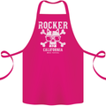 The Rocker Rock n Roll Music Skull Cotton Apron 100% Organic Pink