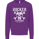 The Rocker Rock n Roll Music Skull Kids Sweatshirt Jumper Purple