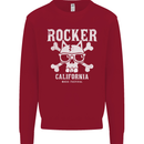 The Rocker Rock n Roll Music Skull Kids Sweatshirt Jumper Red