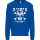 The Rocker Rock n Roll Music Skull Kids Sweatshirt Jumper Royal Blue