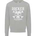 The Rocker Rock n Roll Music Skull Kids Sweatshirt Jumper Sports Grey