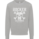 The Rocker Rock n Roll Music Skull Kids Sweatshirt Jumper Sports Grey