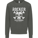 The Rocker Rock n Roll Music Skull Kids Sweatshirt Jumper Storm Grey
