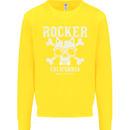 The Rocker Rock n Roll Music Skull Kids Sweatshirt Jumper Yellow
