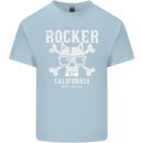 The Rocker Rock n Roll Music Skull Kids T-Shirt Childrens Light Blue