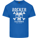The Rocker Rock n Roll Music Skull Kids T-Shirt Childrens Royal Blue