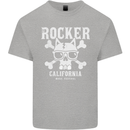 The Rocker Rock n Roll Music Skull Kids T-Shirt Childrens Sports Grey