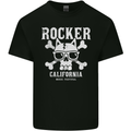 The Rocker Rock n Roll Music Skull Mens Cotton T-Shirt Tee Top Black