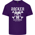 The Rocker Rock n Roll Music Skull Mens Cotton T-Shirt Tee Top Purple