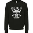 The Rocker Rock n Roll Music Skull Mens Sweatshirt Jumper Black