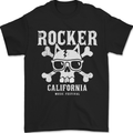 The Rocker Rock n Roll Music Skull Mens T-Shirt 100% Cotton Black