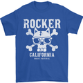 The Rocker Rock n Roll Music Skull Mens T-Shirt 100% Cotton Royal Blue