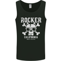 The Rocker Rock n Roll Music Skull Mens Vest Tank Top Black