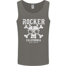 The Rocker Rock n Roll Music Skull Mens Vest Tank Top Charcoal