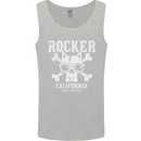 The Rocker Rock n Roll Music Skull Mens Vest Tank Top Sports Grey