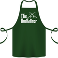 The Rodfather Funny Fishing Fisherman Cotton Apron 100% Organic Forest Green
