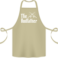 The Rodfather Funny Fishing Fisherman Cotton Apron 100% Organic Khaki