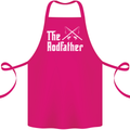 The Rodfather Funny Fishing Fisherman Cotton Apron 100% Organic Pink