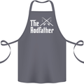 The Rodfather Funny Fishing Fisherman Cotton Apron 100% Organic Steel