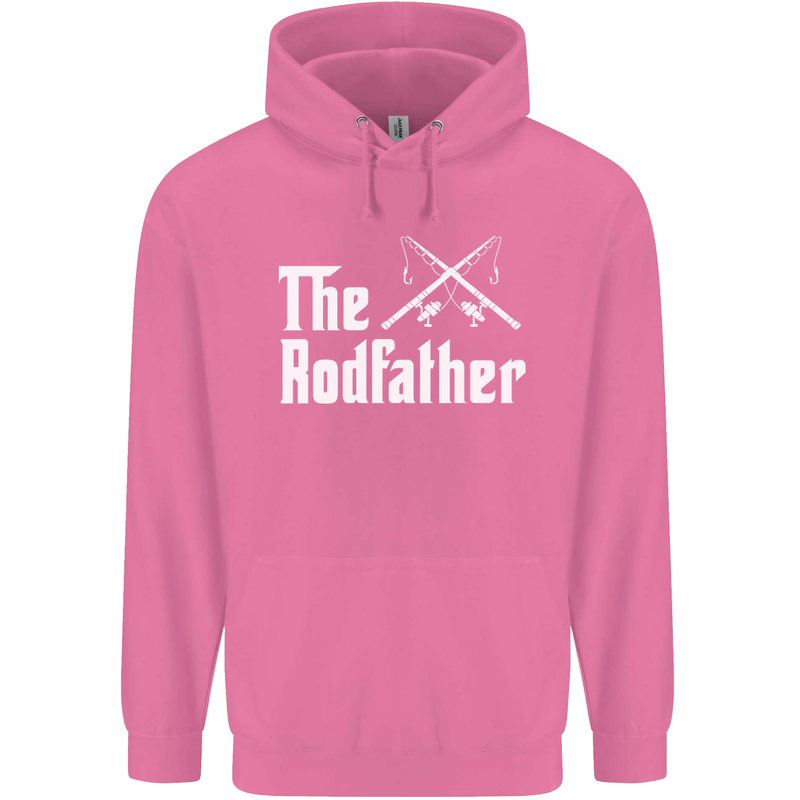 The Rodfather Funny Fishing Fisherman Mens 80% Cotton Hoodie Azelea
