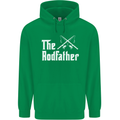 The Rodfather Funny Fishing Fisherman Mens 80% Cotton Hoodie Irish Green