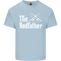The Rodfather Funny Fishing Fisherman Mens Cotton T-Shirt Tee Top Light Blue