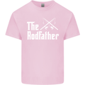 The Rodfather Funny Fishing Fisherman Mens Cotton T-Shirt Tee Top Light Pink