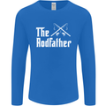 The Rodfather Funny Fishing Fisherman Mens Long Sleeve T-Shirt Royal Blue