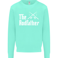 The Rodfather Funny Fishing Fisherman Mens Sweatshirt Jumper Peppermint