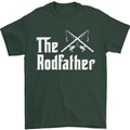 The Rodfather Funny Fishing Fisherman Mens T-Shirt Cotton Gildan Forest Green