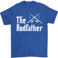 The Rodfather Funny Fishing Fisherman Mens T-Shirt Cotton Gildan Royal Blue