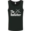The Rodfather Funny Fishing Fisherman Mens Vest Tank Top Black
