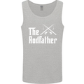 The Rodfather Funny Fishing Fisherman Mens Vest Tank Top Sports Grey